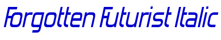 Forgotten Futurist Italic 字体
